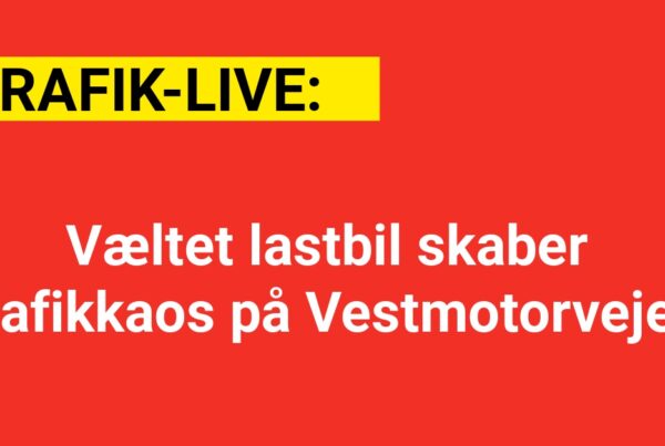 Væltet lastbil skaber trafikkaos på Vestmotorvejen