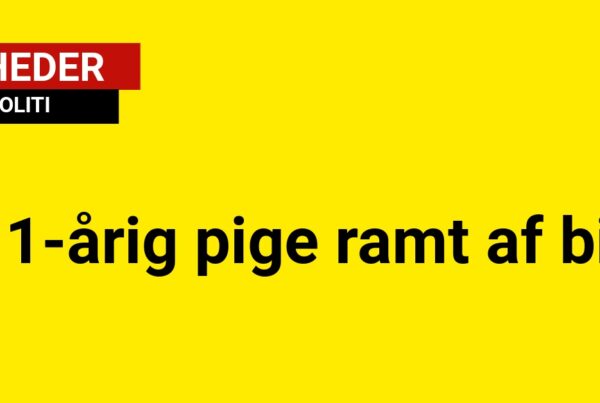 11-årig pige ramt af bil