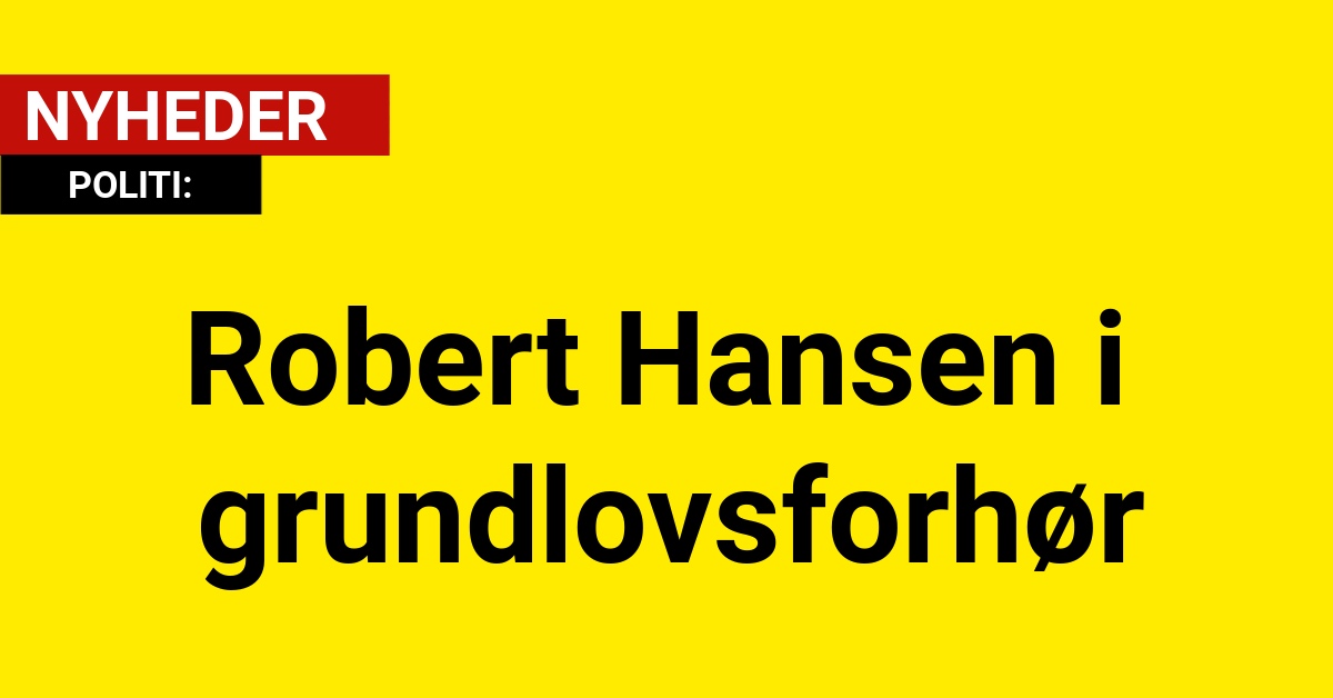 Robert Hansen i grundlovsforhør