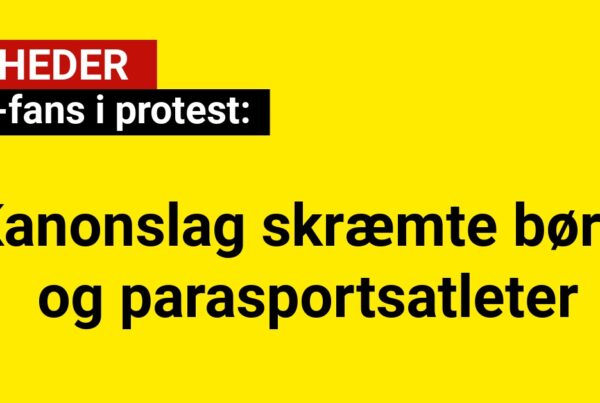 SIF-fans I protest: Kanonslag skræmte børn og parasportsatleter