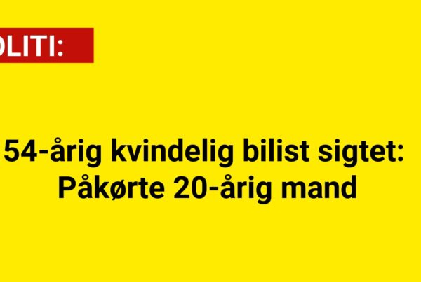 54-årig kvindelig bilist sigtet: Påkørte 20-årig mand