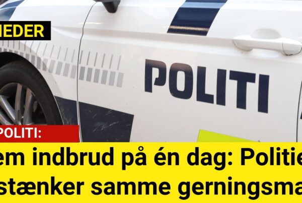 Fem indbrud på én dag: Politiet mistænker samme gerningsmand