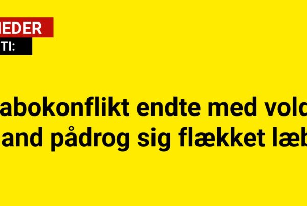 Nabokonflikt endte med vold: Mand pådrog sig flækket læbe