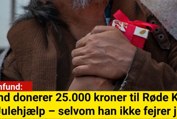 Mand donerer 25.000 kroner til Røde Kors' Julehjælp – selvom han ikke fejrer jul