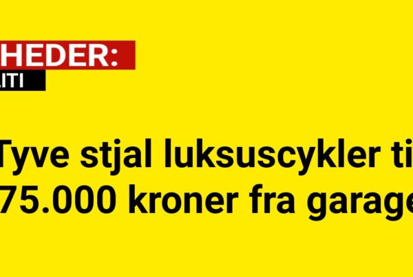 Tyve stjal luksuscykler til 75.000 kroner fra garage