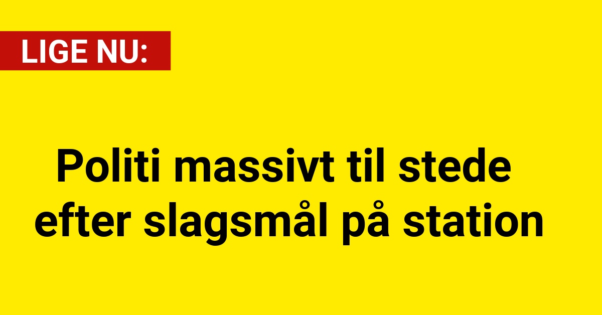 LIGE NU: Politi massivt til stede efter slagsmål på station