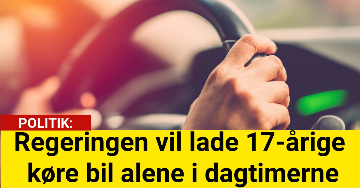 Regeringen vil lade 17-årige køre bil alene i dagtimerne