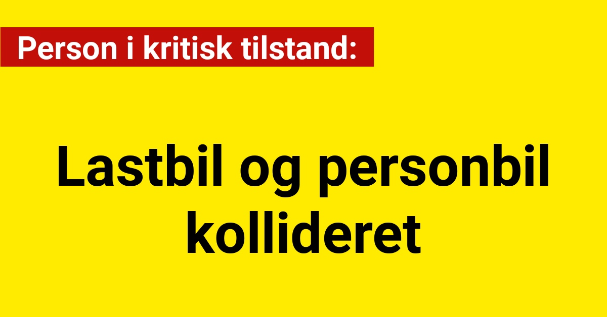 Person i kritisk tilstand