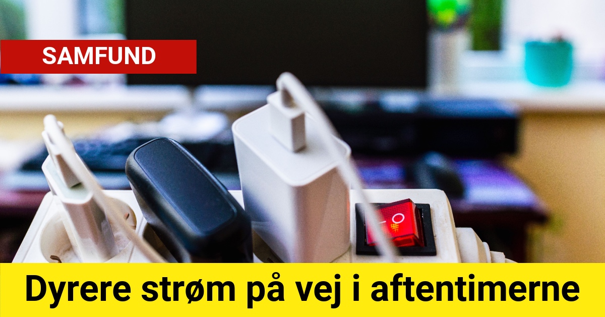 dyrere strøm på vej i aftentimerne