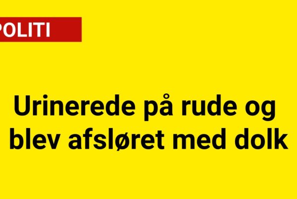 Urinerede på rude og blev afsløret med dolk