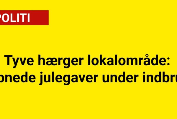 Tyve hærger lokalområde: Åbnede julegaver under indbrud