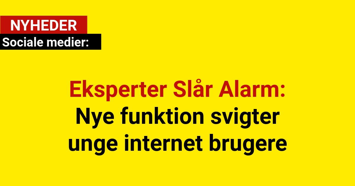 Eksperter Slår Alarm: Nye funktion svigter unge internet brugere