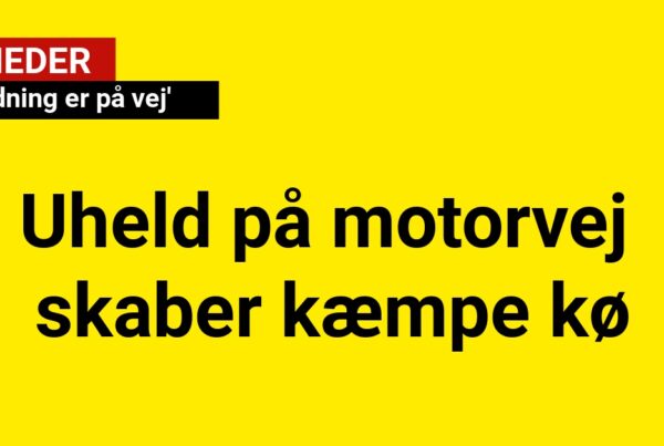 Uheld på motorvej skaber kæmpe kø: 'Redning er på vej'