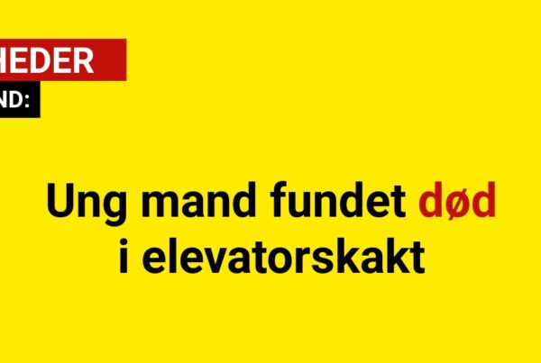 Ung mand fundet død i elevatorskakt