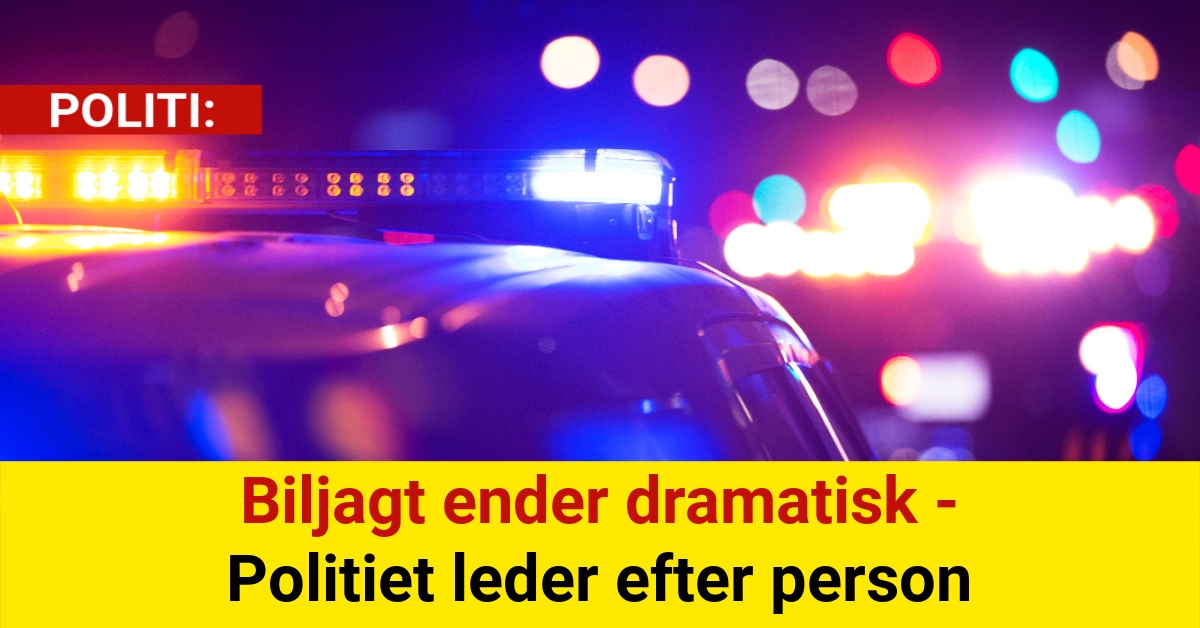 Biljagt ender dramatisk - Politiet leder efter person