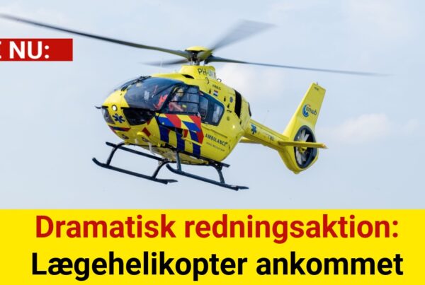 Dramatisk redningsaktion: Lægehelikopter ankommet