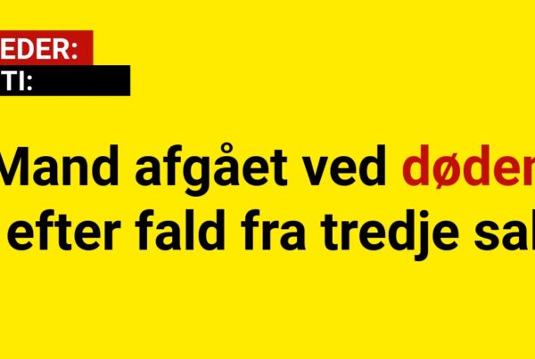 Mand afgået ved døden efter fald fra tredje sal