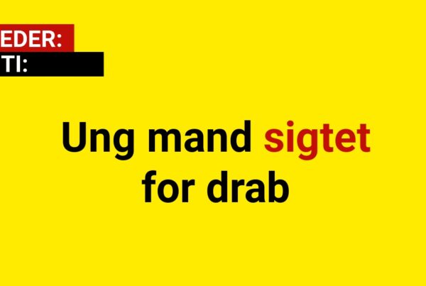 Ung mand sigtet for drab