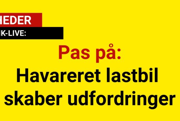 Pas på: Havareret lastbil skaber udfordringer