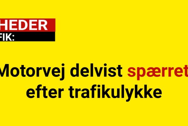 Motorvej delvist spærret efter trafikulykke