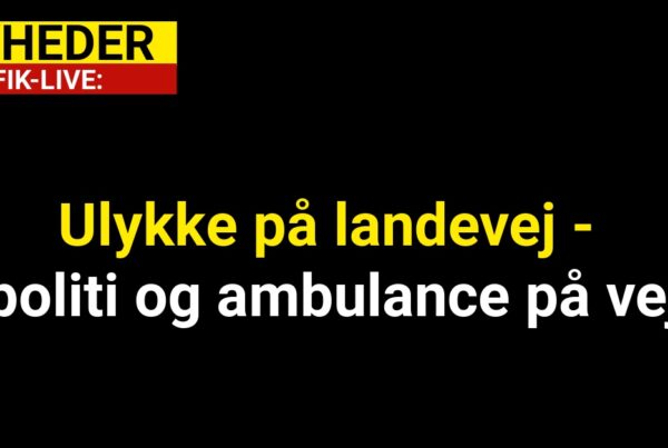 Ulykke på landevej - politi og ambulance på vej