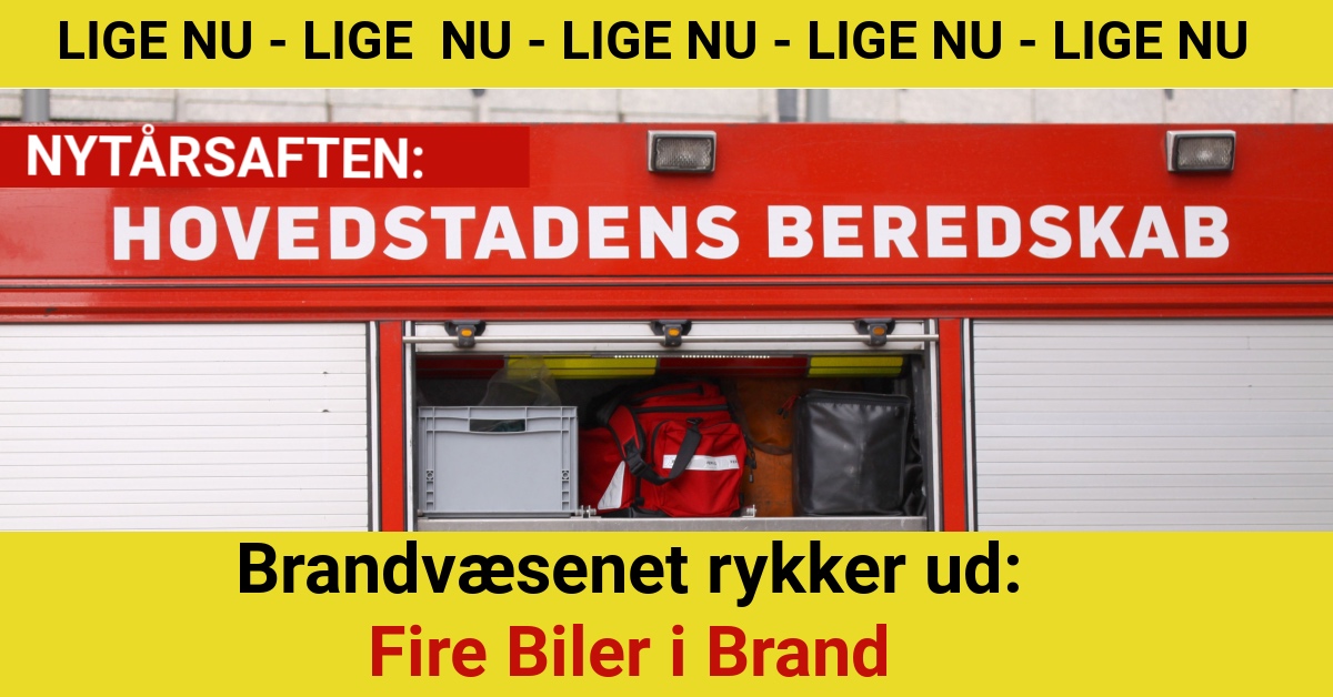 Brandvæsenet rykker ud: Fire Biler i Brand