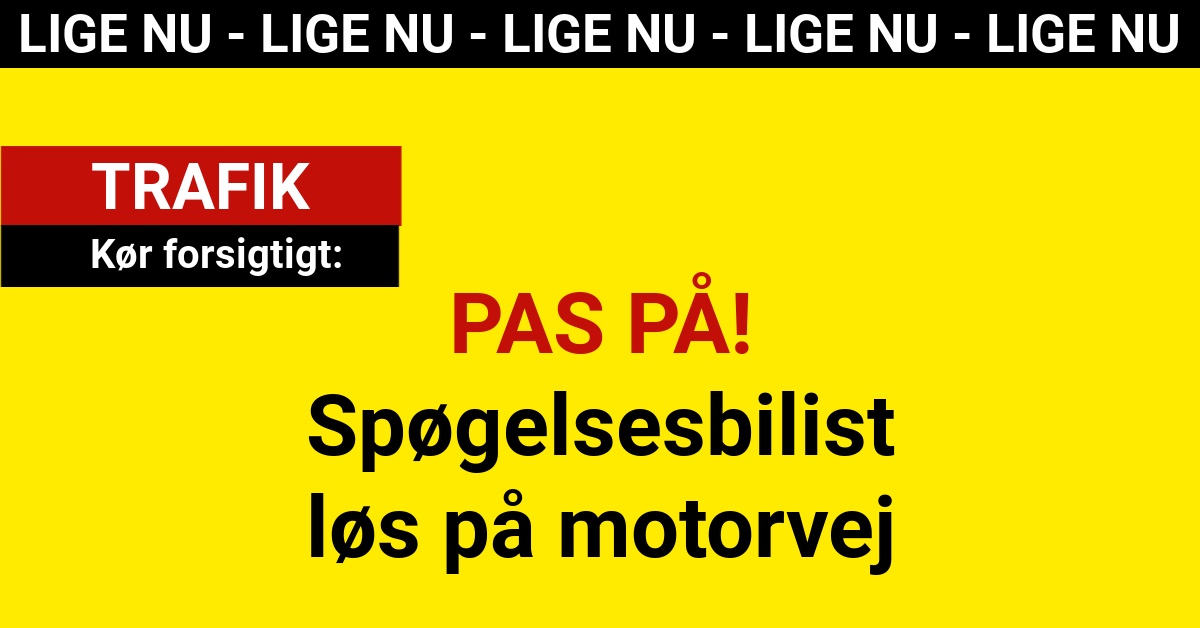 PAS PÅ! Spøgelsesbilist løs på motorvej