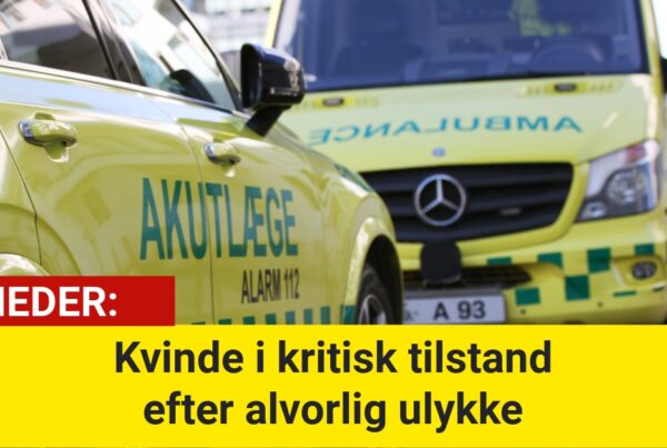 Kvinde i kritisk tilstand efter alvorlig ulykke