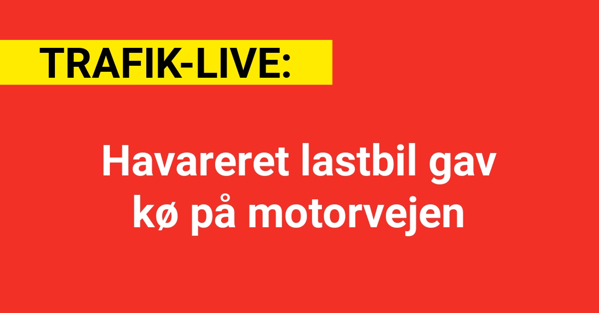 Havareret lastbil gav kø på motorvejen