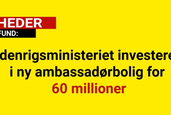 Udenrigsministeriet investerer i ny ambassadørbolig for 60 millioner