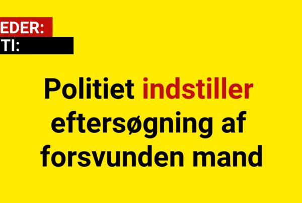 Politiet indstiller eftersøgning af forsvunden mand