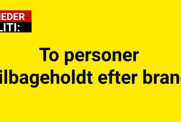 To personer tilbageholdt efter brand