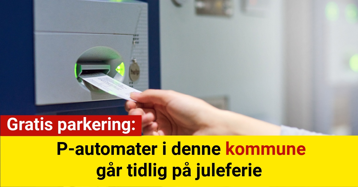 Gratis parkering: P-automater i denne kommune går tidlig på juleferie