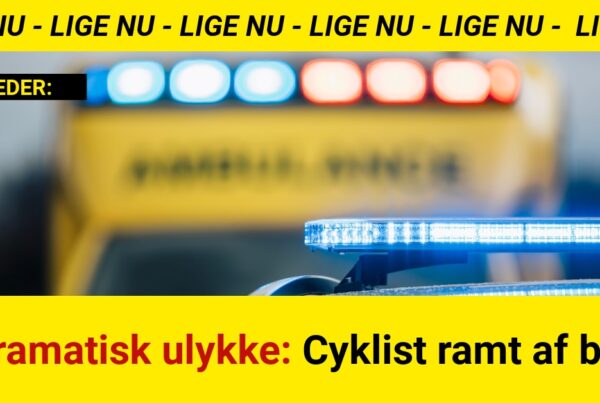 Dramatisk ulykke: Cyklist ramt af bus