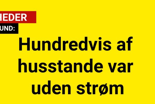 Hundredvis af husstande var uden strøm