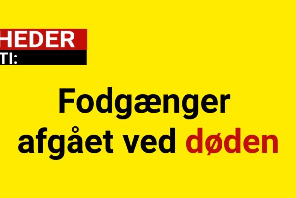 Fodgænger afgået ved døden