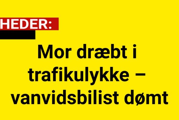 Mor dræbt i trafikulykke – vanvidsbilist dømt