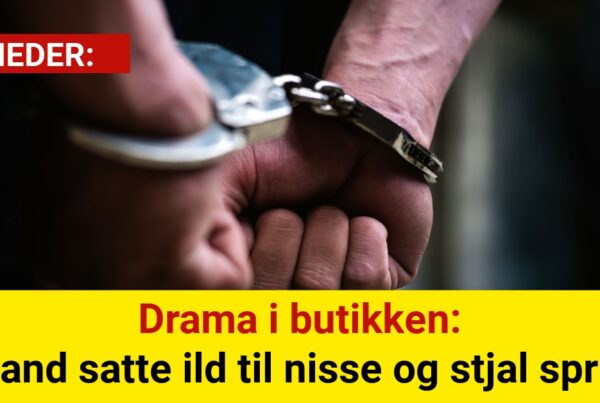 Drama i butikken: Mand satte ild til nisse og stjal sprut