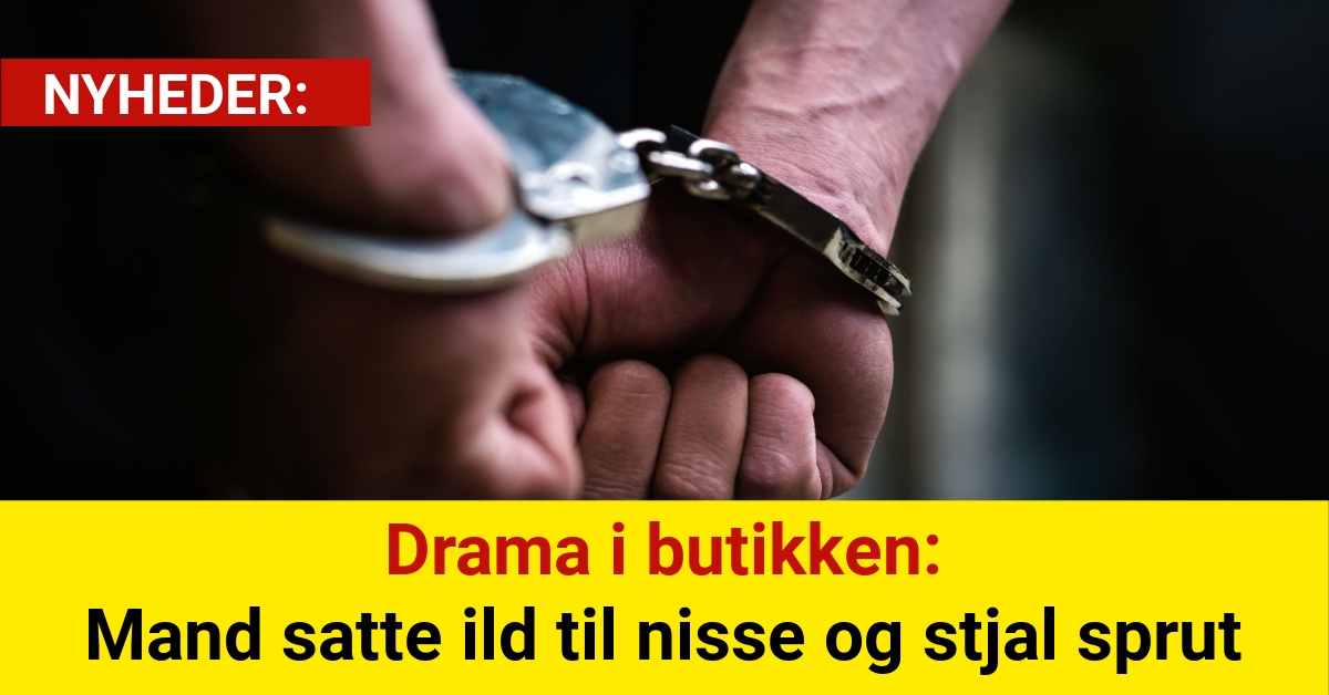 Drama i butikken: Mand satte ild til nisse og stjal sprut