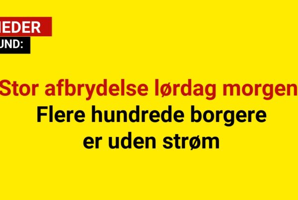 Stor afbrydelse lørdag morgen: Flere hundrede borgere er uden strøm