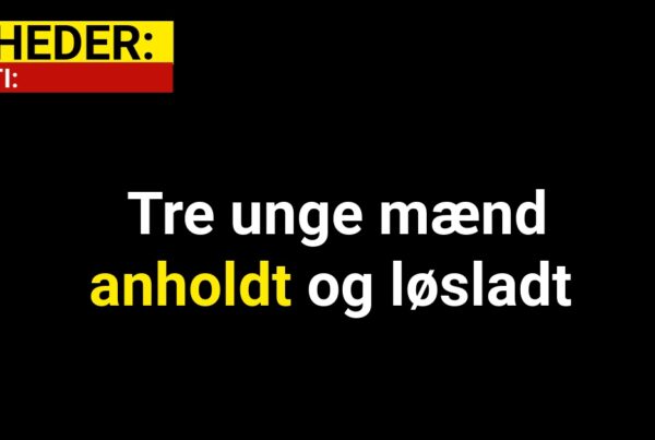 POLITI: Tre unge mænd anholdt og løsladt