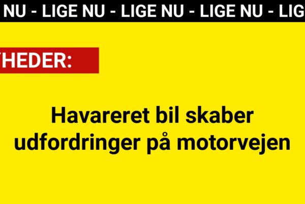 Havareret bil skaber udfordringer på motorvejen