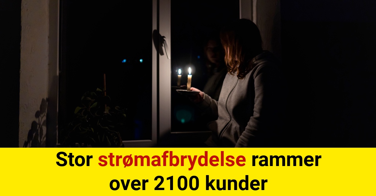 Stor strømafbrydelse rammer over 2100 kunder