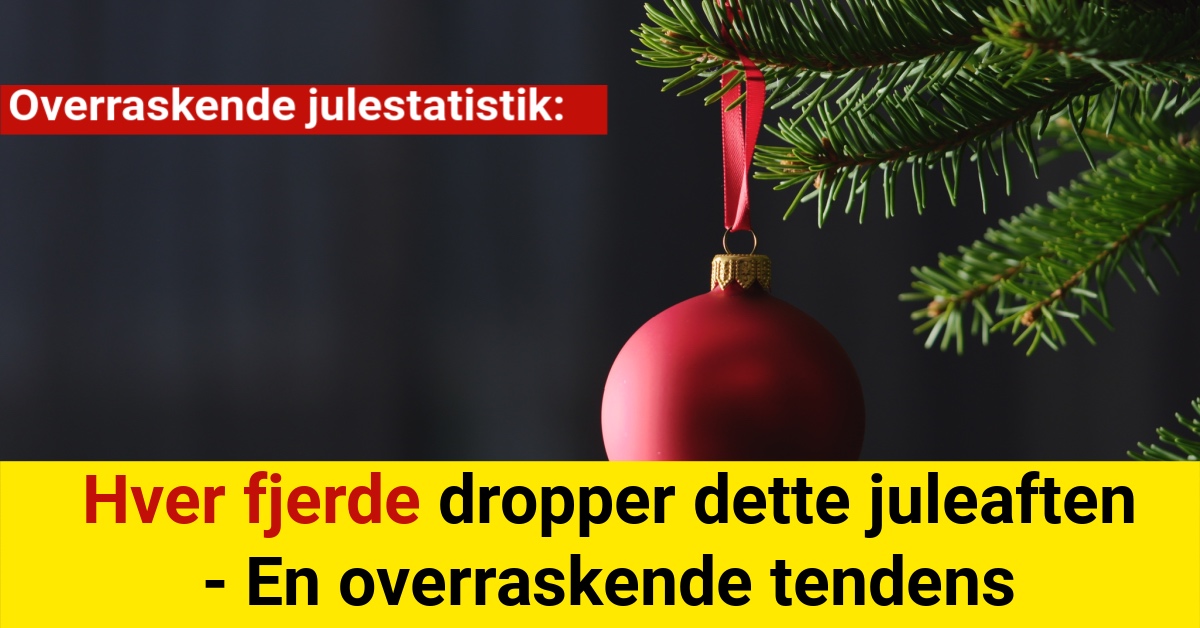 Overraskende julestatistik: Hver fjerde dropper dette juleaften - En overraskende tendens