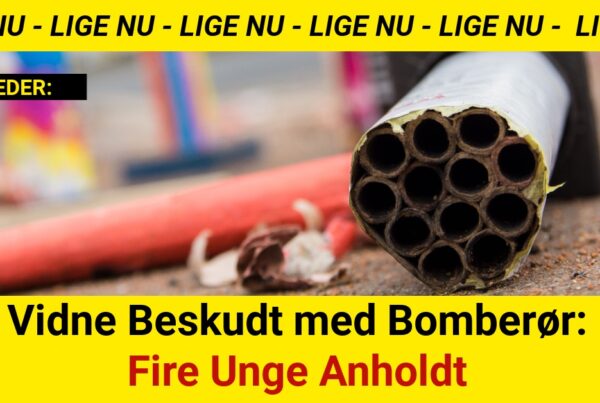 Vidne Beskudt med Bomberør: Fire Unge Anholdt