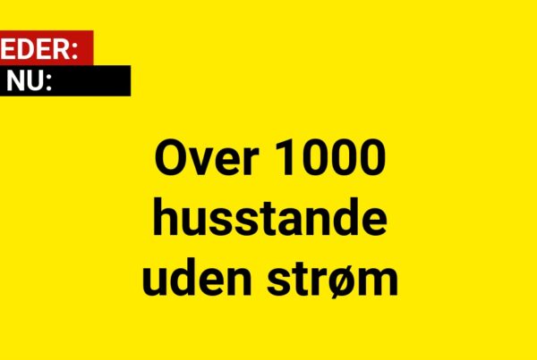 Over 1000 husstande uden strøm