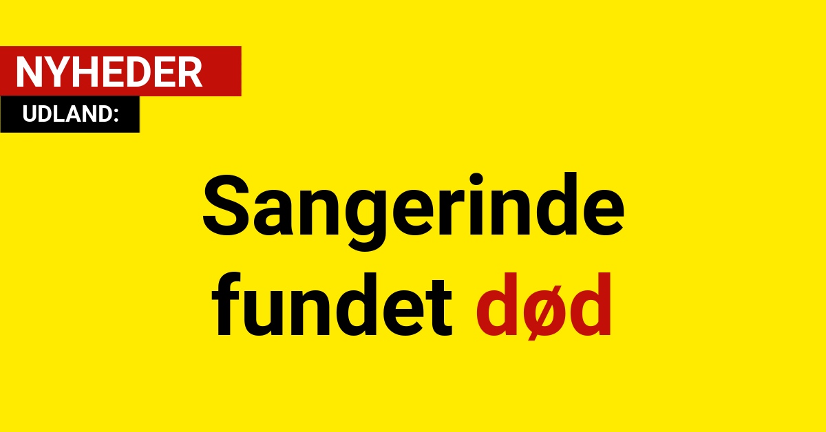 Sangerinde fundet død