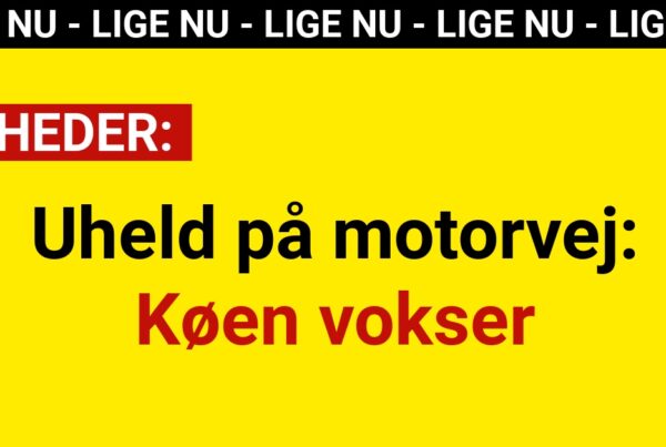 Uheld på motorvej: Køen vokser