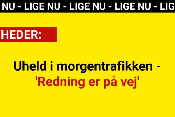 Uheld i morgentrafikken - 'Redning er på vej'