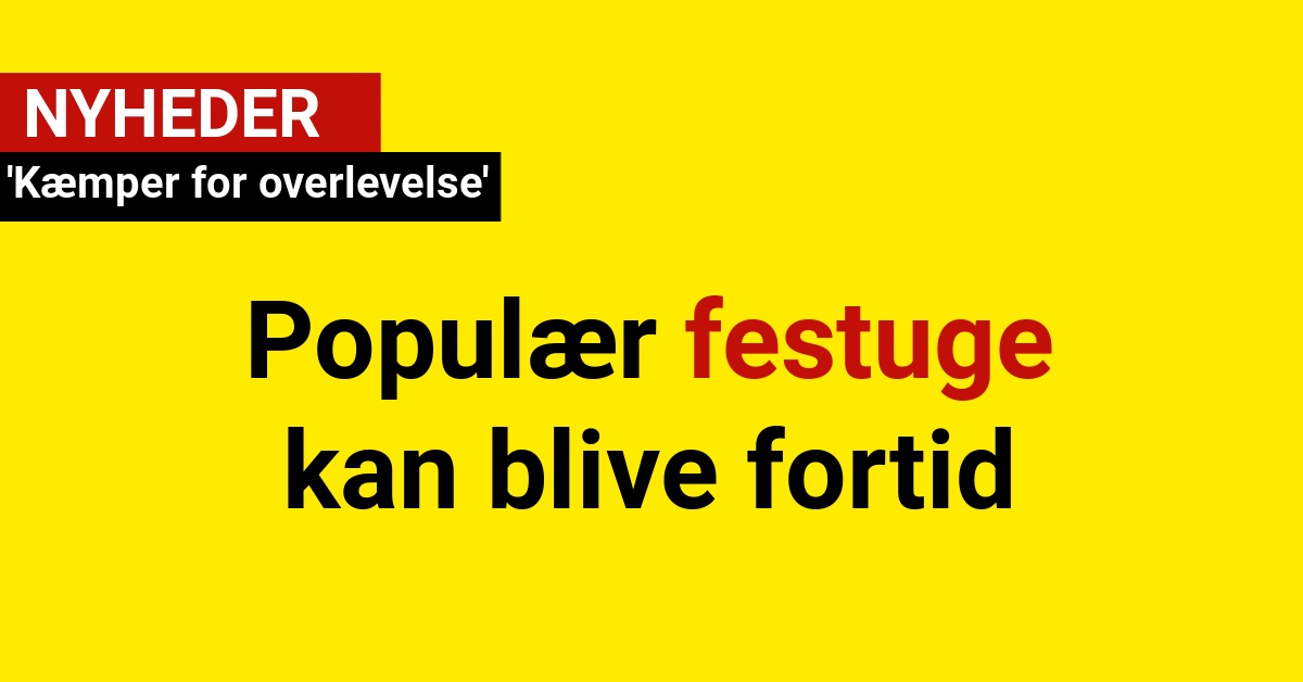 Populær festuge kan blive fortid: 'Kæmper for overlevelse'